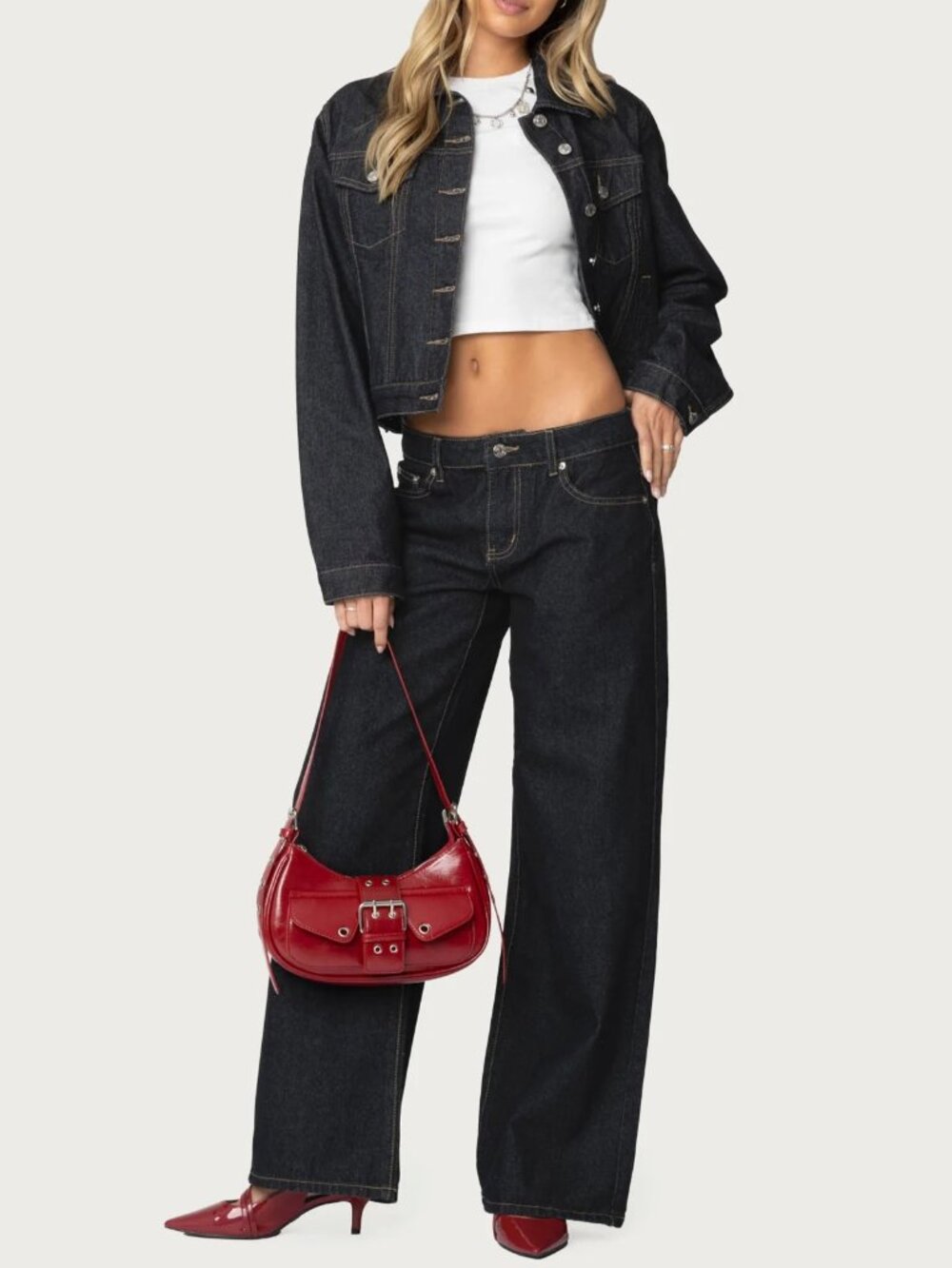 Raelynn Washed Low Rise Baggy Jeans